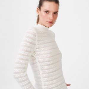 Club Monaco white lace sweater